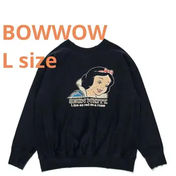 스노우 화이트 디자인 맨투맨 블랙