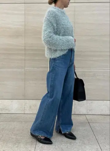 [ Mila Owen ] 블루 스트레이트 데님 하이웨스트