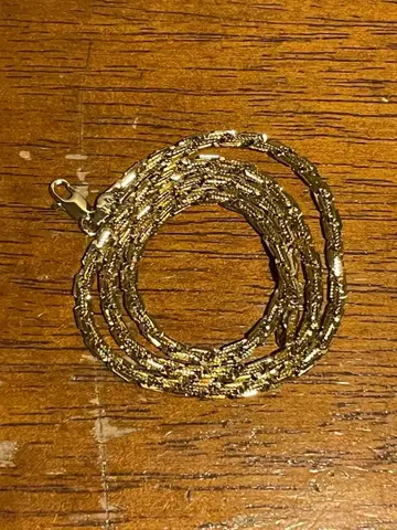 유품 정리 각인 있음 목걸이 골드