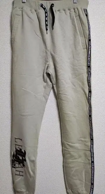 LEFLAH 칼리지 로고 스웨트 팬츠 L