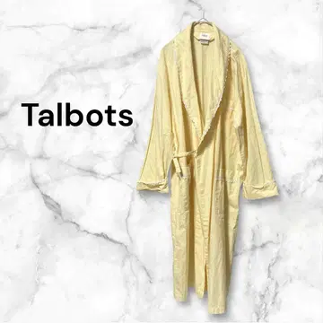 Talbots 탈봇 빈티지 가운 옐로우 컬러 체크 구제 의류 프릴 F