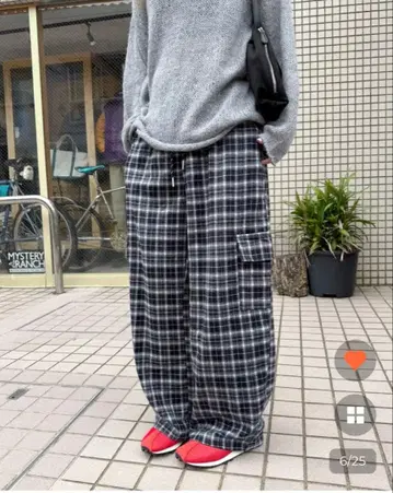 nugu mignon 체크 팬츠