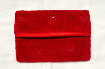 페일러 FEILER 러브러리 프리티 컬러 리본 티슈 케이스 빨간색