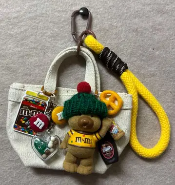 주렁주렁 키링 캔버스 미니 토트백 파라코드