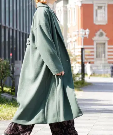 Thevon 롱 코트 그린