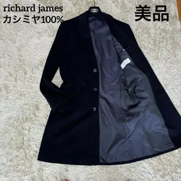 새상품급 richard james 캐시미어 100% 체스터 코트 블랙