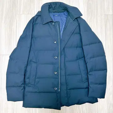 SHIPS 후드 부착 다운 자켓 네이비
