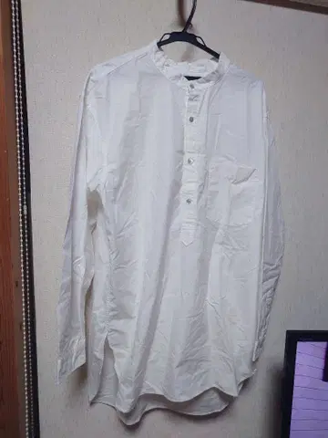 RINEN 셔츠 사이즈 3 화이트 긴팔 셔츠 버튼 포함