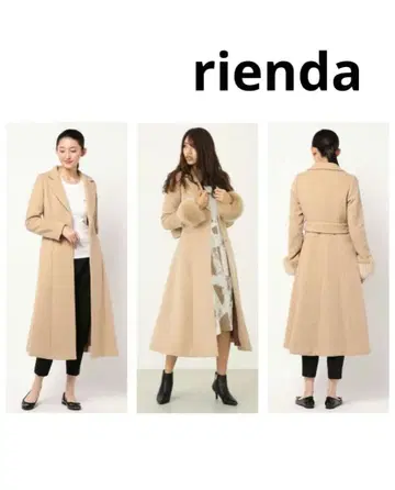 rienda 시착만 한 상품 새상품급 퍼 달린 롱 코트