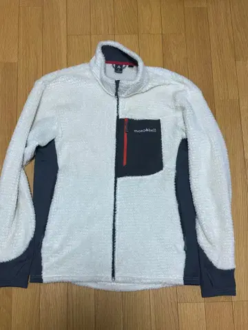 mont-bell 플리스 자켓 M 화이트/그레이