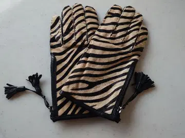 새상품급 송치와 램 가죽의 멋진 제브라 패턴 장갑 그로브