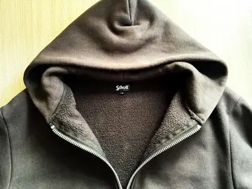 Schott 샷 지퍼 후디 플레인 후드티 M 블랙