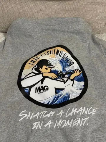 Irie Fishing Club 후드 부착 트레이닝복 그레이