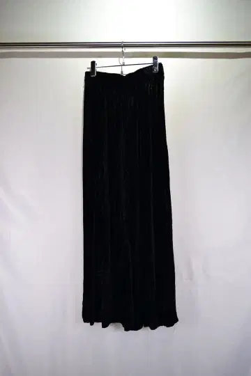 구제 유럽 블랙 벨로아 롱 스커트 빈티지 구제 의류