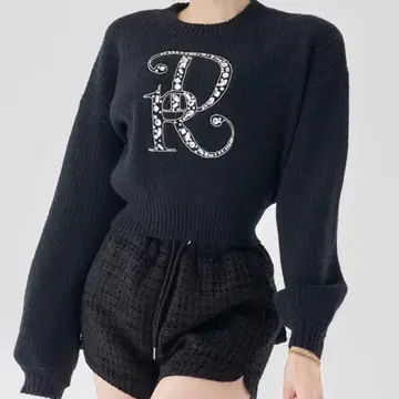 다리치 DR 비쥬 볼륨 리브 니트탑