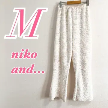 niko and - 니코앤드 화이트 플레어 팬츠 레이스 허리밴딩