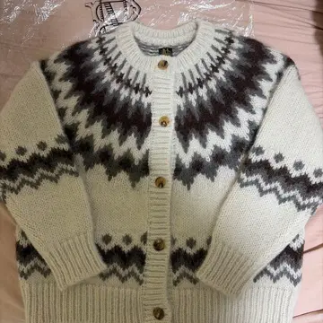 BATONER 노르딕 무늬 가디건