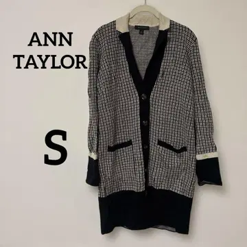새상품급 ANN TAYLOR [ S ] 네이비 화이트 가디건