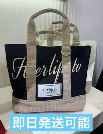 미사용 새상품 herlipto mini tote 루미네 미니 토트백 블랙