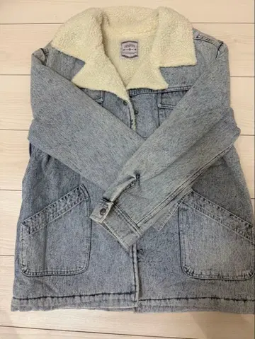 DENIFITS 보아 옷깃 데님 자켓