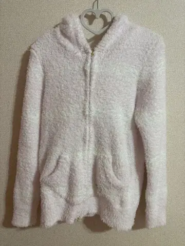 pique 플리스 후드 부착 룸웨어 핑크