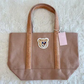 새상품 올드 테디걸 와펜 토트백 베이지 소