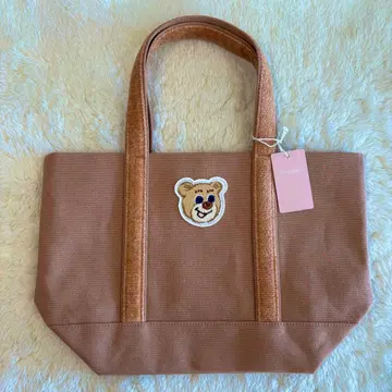 새상품 올드 테디걸 와펜 토트백 베이지 소