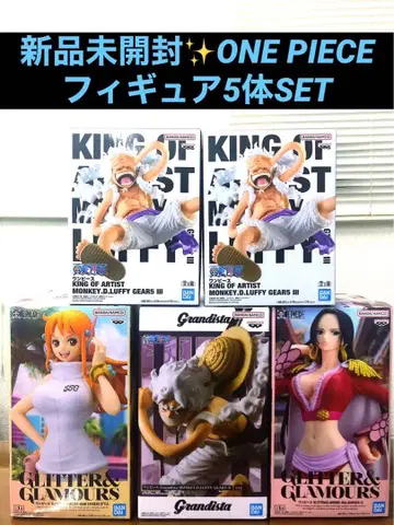 미개봉 새상품 원피스 피규어 5체 세트 루피 나미 행콕