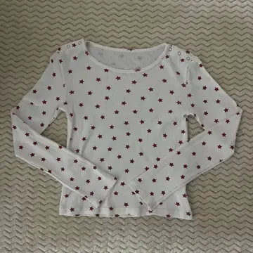 TINA JOJUN 스타 프린트 롱 T