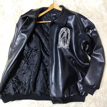 새상품급 G-style 가죽 자켓 XXXL 블랙 바시티 자켓 자수