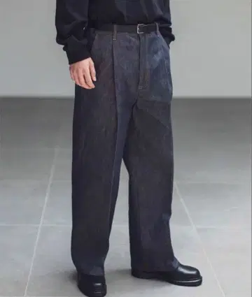 monkeytime 몽키타임 원플리츠 스트레이트 에이지리스 데님