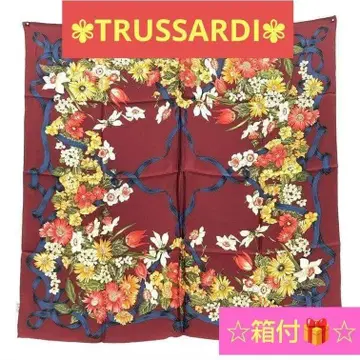 [ TRUSSARDI ] 트루사르디 스카프 꽃무늬 박스 포함
