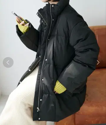 스탠드 넥 미들 다운 자켓