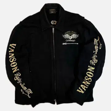 VANSON 블랙 바이커 자켓