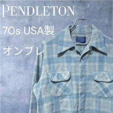 70s 펜들턴 보드 셔츠 옴브레
