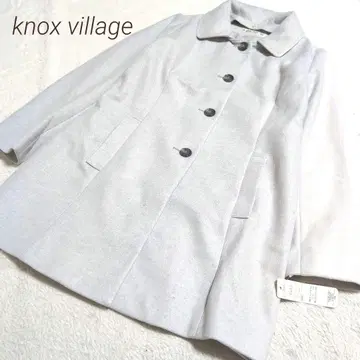 knox village 그레이 롱 코트 루즈핏 탈부착 옷깃