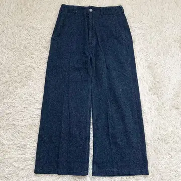 메야메 RAISED DENIM WIDE PANTS 인디고 S
