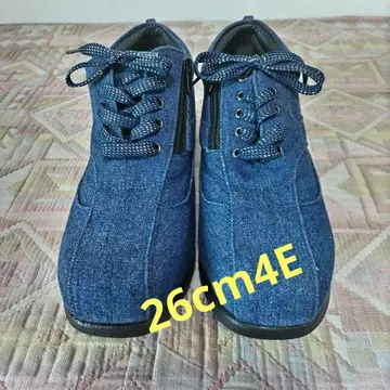 데님 블루 스니커즈 레이스업