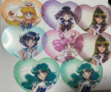 세일러문 하트 홀로그램 클리어 카드 2장 세트