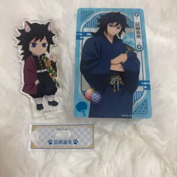 토미오카 기유 난자타운 아크릴 스탠드 남코 클리어 카드