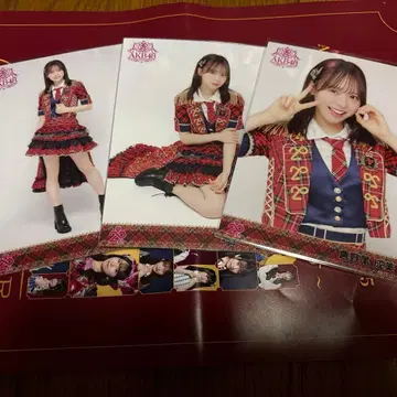 AKB48 쿠라노오 나루미 브로마이드 빨간색 체크 의상 통상 컴프