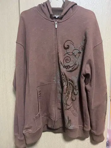 pellepelle 브라운 L 풀 집업 후드티