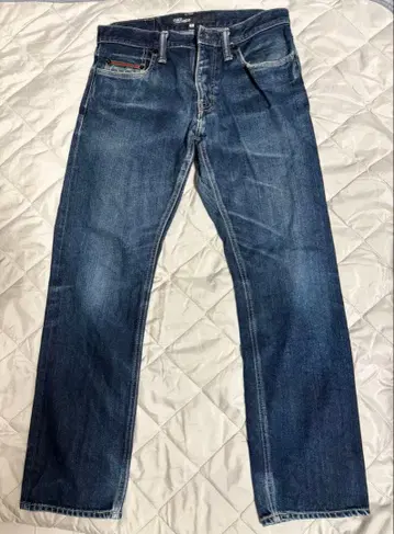 스트레이트 데님 다크 블루