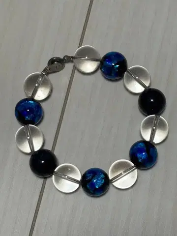 파랑과 블랙 비즈 팔찌