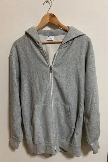 Champion 리버스 위브 후드티 L 그레이 풀 집업 맨투맨