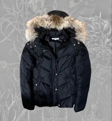 00s archive 퍼 달린 다운 Y2K 짧은 기장 그런지 사이즈 42