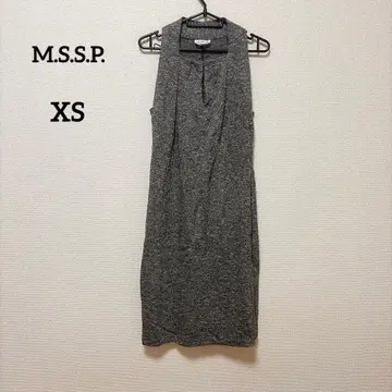 M.S.S.P. [ XS ] 그레이 슬리브리스 롱 원피스