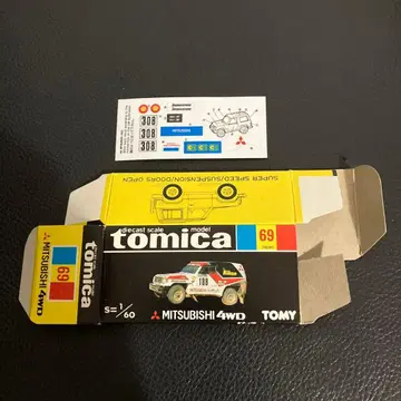 토미카 MITSUBISHI 4WD 1/60 빈 박스 일본제