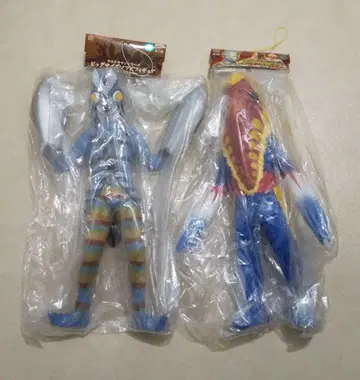 울트라 괴수 빅 사이즈 소프트 비닐 피규어 2체 세트 당시 물품