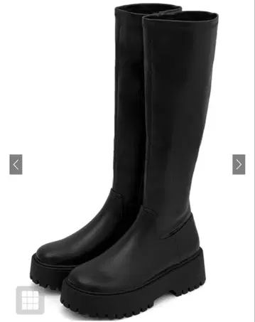 새상품급 새상품 블랙 롱 부츠 통굽 23.0cm